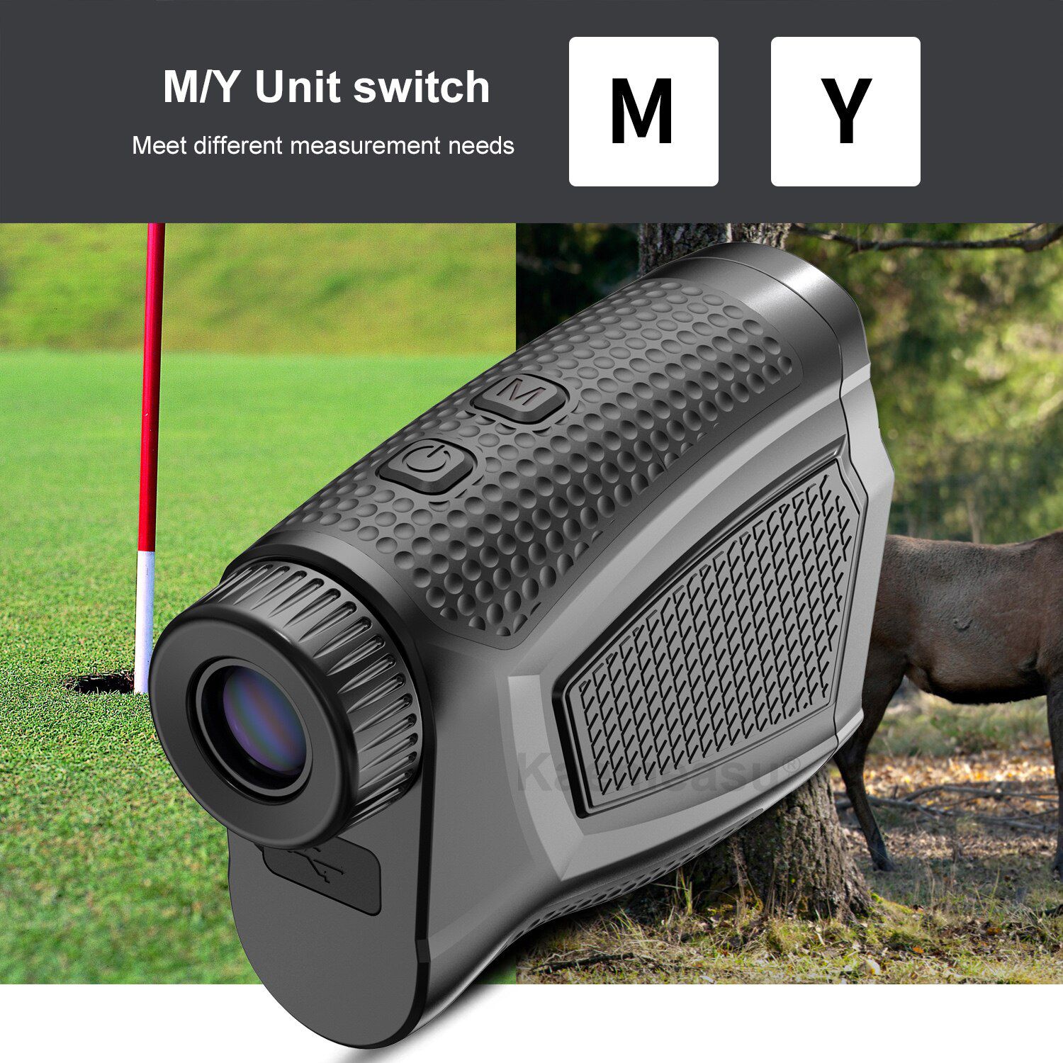 Laser Rangefinder Distance Measuring Telescope Monocular Range Finder Angle Speed Laser Distance Meter for Golf Sport, Hunting