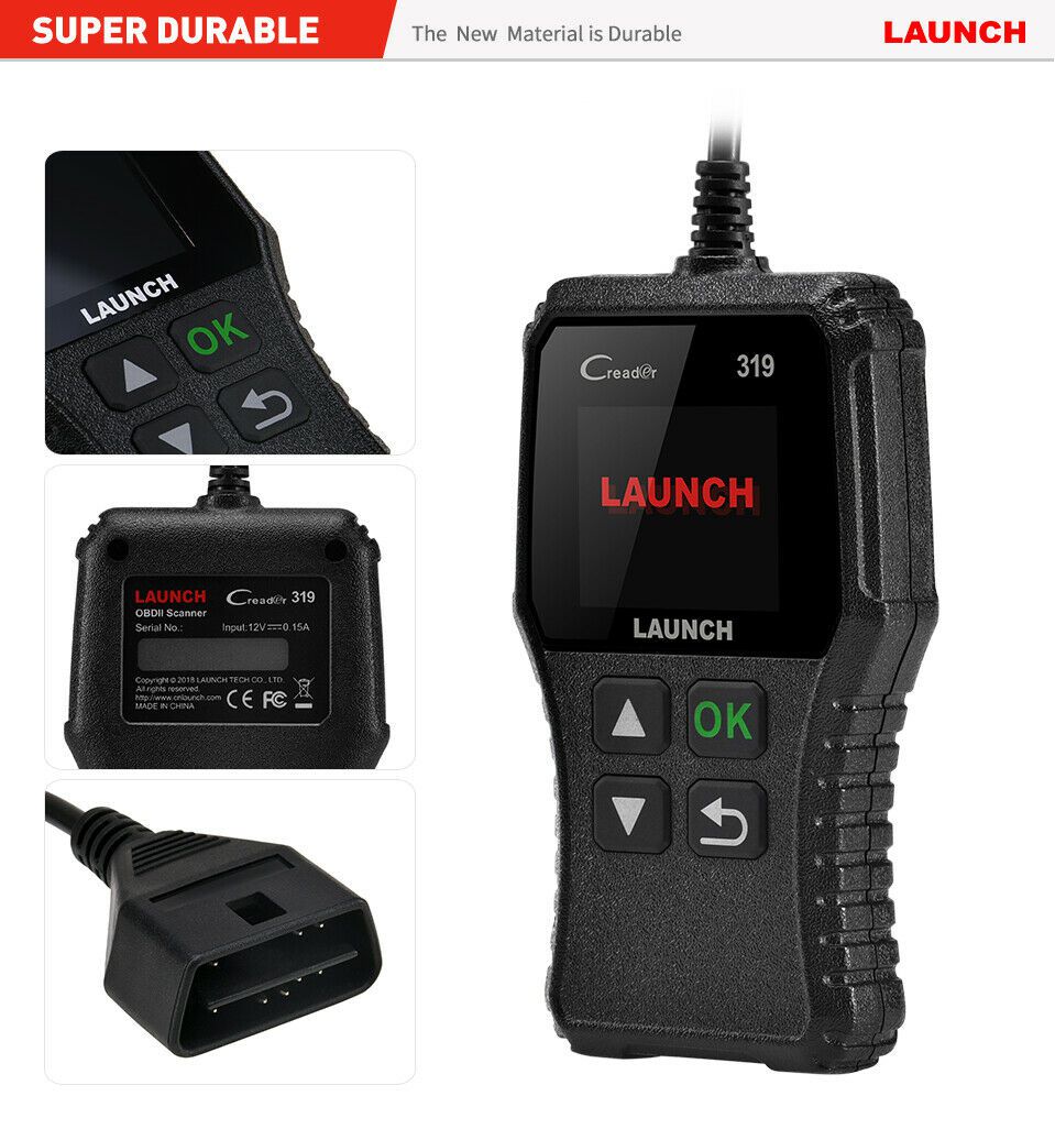 LAUNCH CR319 OBD2 Engine Fault Code Reader Check Engine Universal Auto Diagnostic Scanner Tool