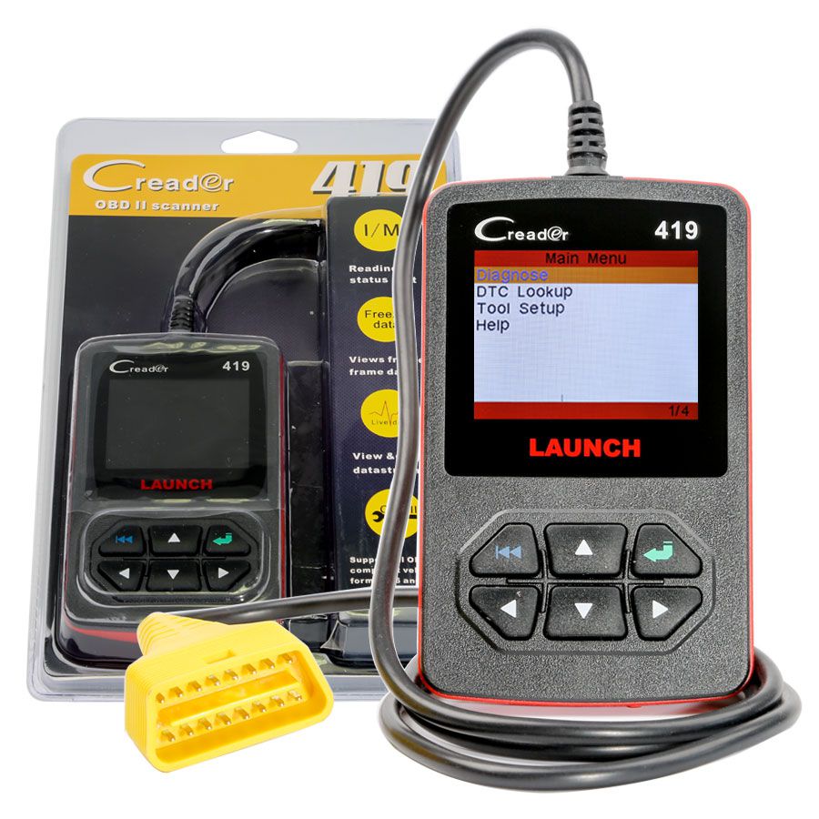 Original Launch CReader 419 DIY Scanner OBDII/EOBD Auto Diagnostic Scan Tool Code Reader Free Update Online