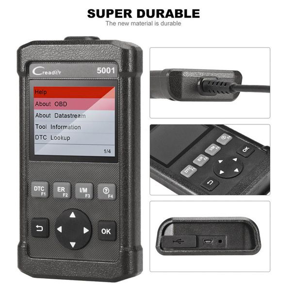 LAUNCH CReader 5001 Code Reader Full OBDII/EOBD Diagnostic Functions Scan Too