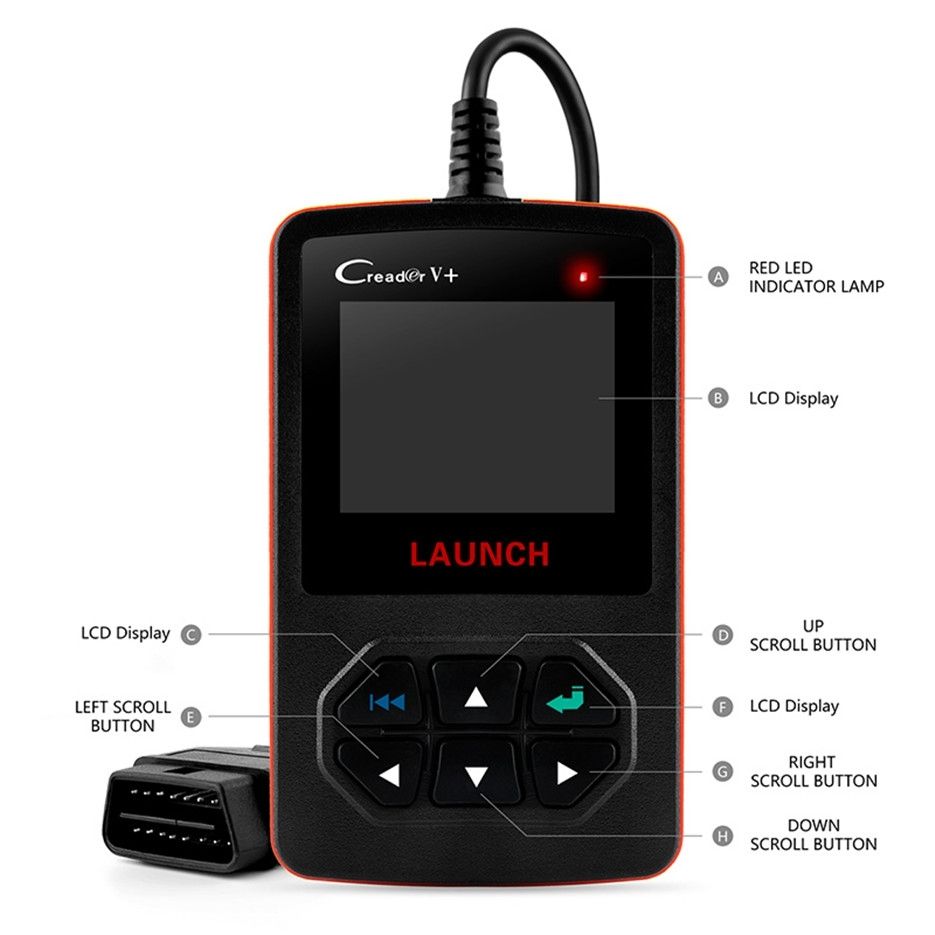 Launch Creader V+ DIY Code Reader Fault Code Query For DIY Repairer