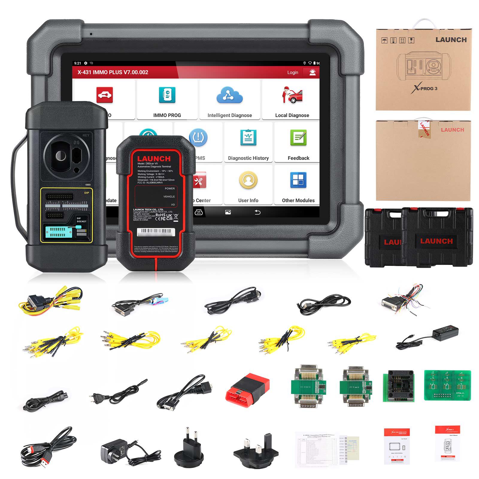 2023 Launch X431 IMMO Plus Key Programmer 3-in-1 IMMO Clone Diagnostics Functions Global Version