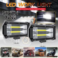 2Pcs LED Car Work Light 12V 24V 72W Work Fog Lamp For Offroad 4x4 Suv Atv Truck Fire Truck Agricultural Vehicle Searchlight