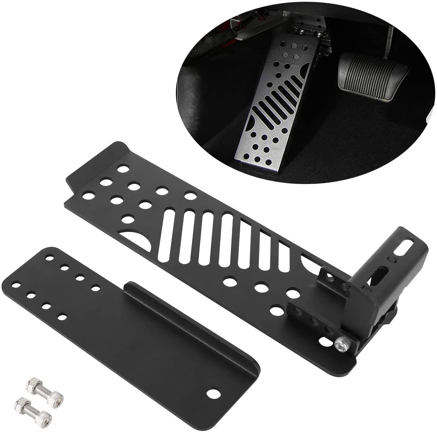 Metal Car Auto Dead Pedal Adjustable Left Side Foot Rest Kick Panel for Jeep Wrangler JL Sahara Rubicon 2018-2020 Accessories