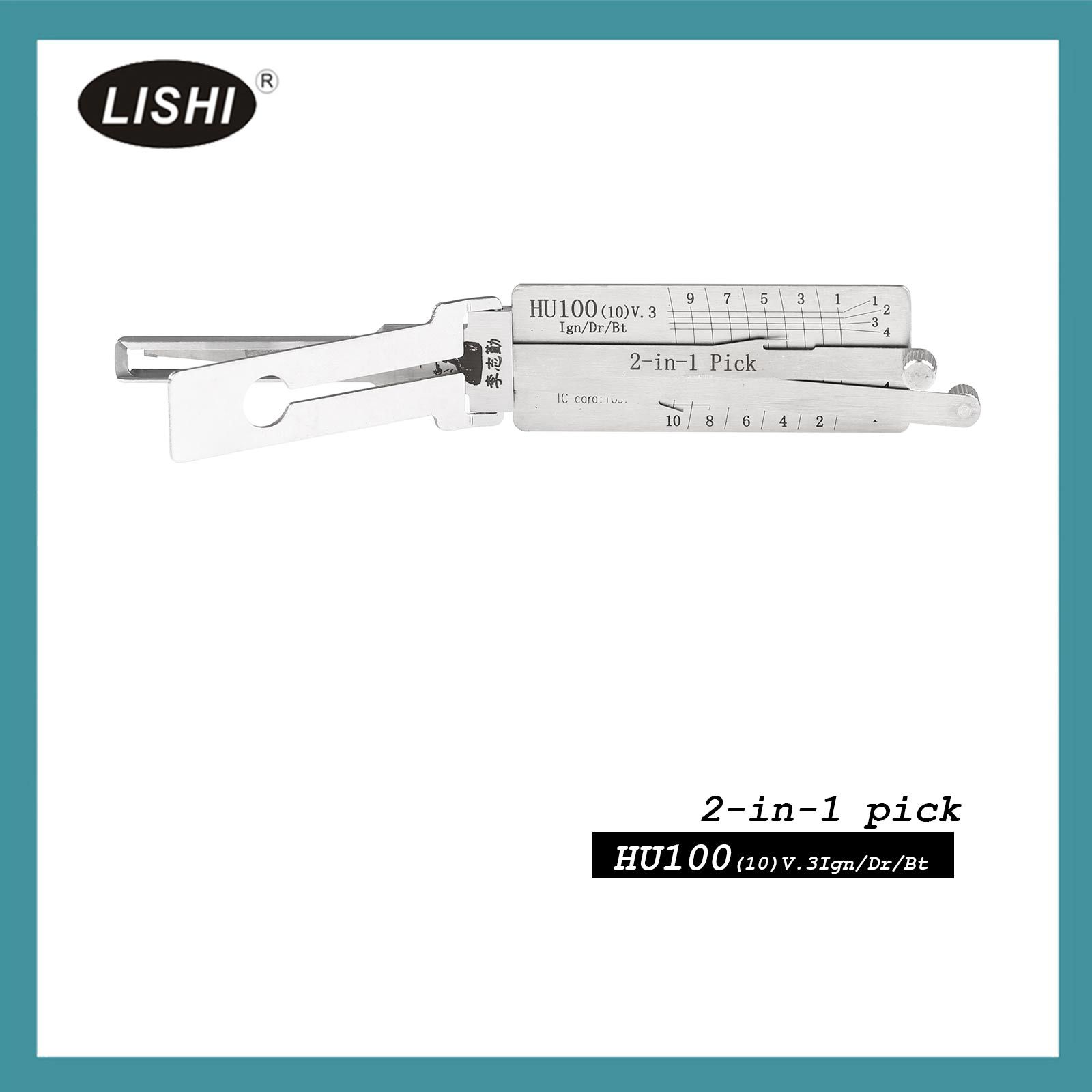 2022 New LISHI HU100(10) End Milling Buick 2-in-1 Tool