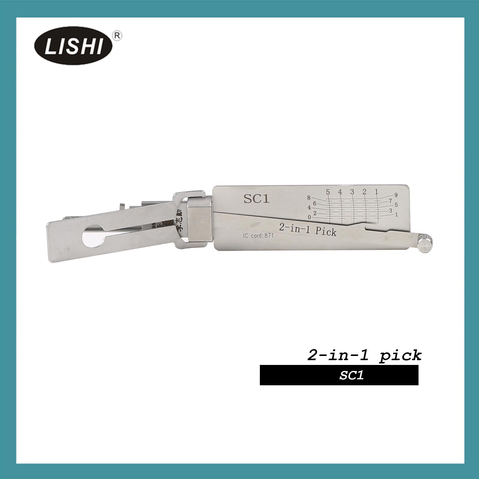 2022 New LISHI SC1 Civil Schlage 5 Bitting 2-in-1 Tool