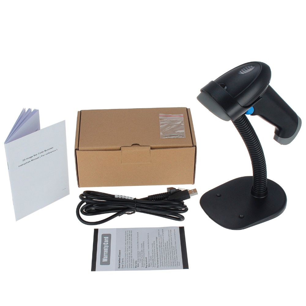 M4 Portable 2D Barcode Scanner USB Wired Handheld Scaning PDF417 DataMatrxi QR Code Screen Bar Code Reader 2D Scanner USB