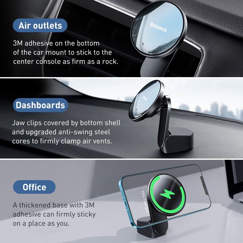 Magnetic Car Phone Holder Mobile Support 15W Wireless Fast Charger For iPhone 12 Pro Max Mini Car Air Vent Mount Holder