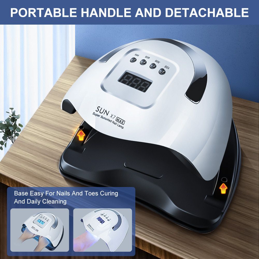 180W SUN X7 MAX UV LED Lamp for Manicure Nail Lamps Nail Dryer for Curing Nail Gel Nail Tools With Sensor LCD Display