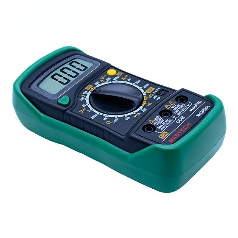 MAS830L Mini Digital Multimeter Handheld LCD Display DC Current Tester Backlight Data Hold Continuity Diode hFE Test