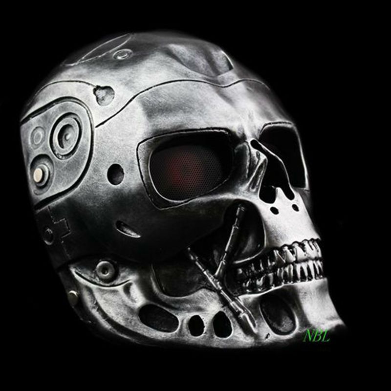 Halloween COS Terminator Helmet Masks Horror CS Paintball Ghost Creepy Resin Mask Masquerade Skull Movie Party Cosplay Props