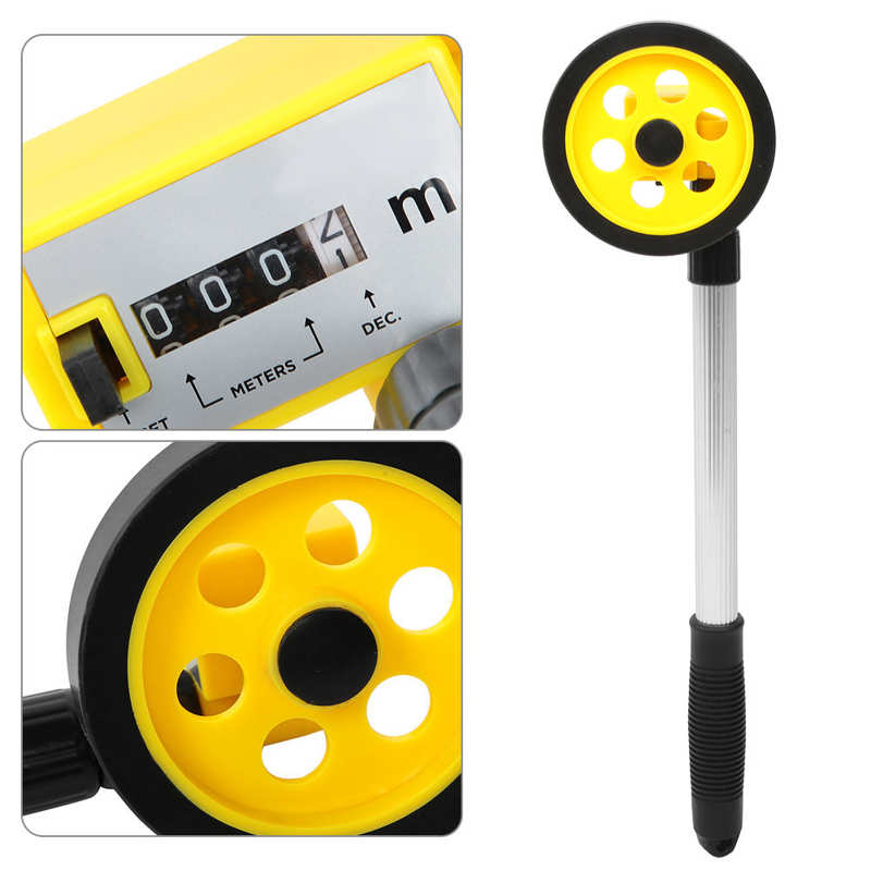 WS-202 C2 Adjustable Handle High-Visibility Distance Measuring Wheel Measuring Tape Laser Rangefinder