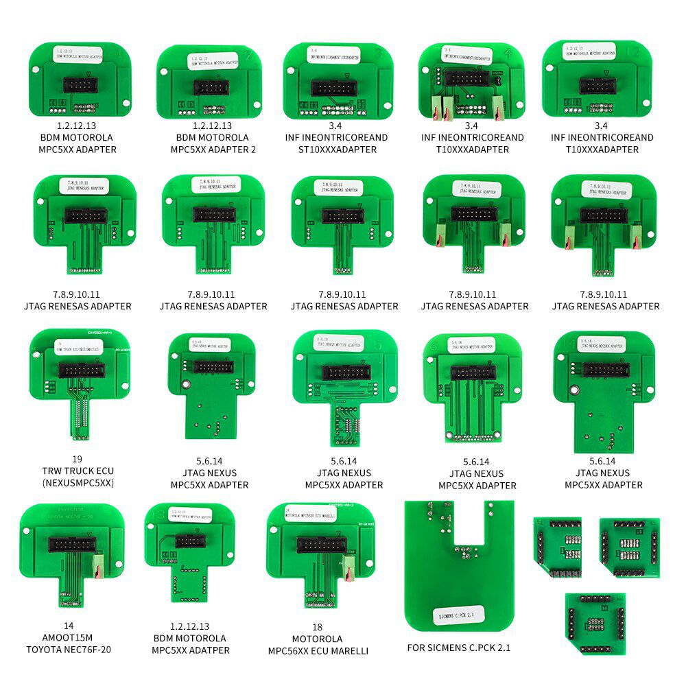 OBD2 Diagnostic Tool Metal LED BDM FRAME Full Set Stainless Steel with 22pcs BDM Adapters For FGTECH BDM100 ECU Chip Tuning Tool