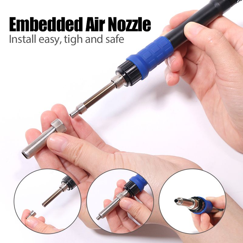 YIHUA 8509 Micro Hot Air Gun Soldering Station with 3.5/3/2.5/2 mm Nozzle Temperture Adjustable SMD Rework Station Welding Tools