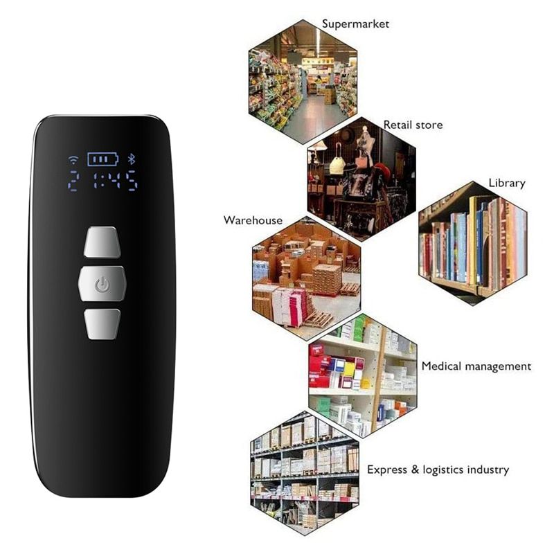 Mini Barcode Scanner USB Wired/Bluetooth/ 2.4G Wireless 1D 2D QR PDF417 Bar code for iPad iPhone Android Tablets PC