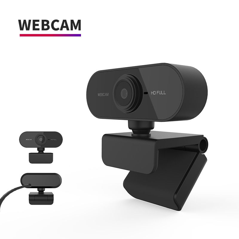 HD 1080P Webcam Mini Computer PC WebCamera with Microphone Rotatable Cameras for Live Broadcast Video Calling Conference Work