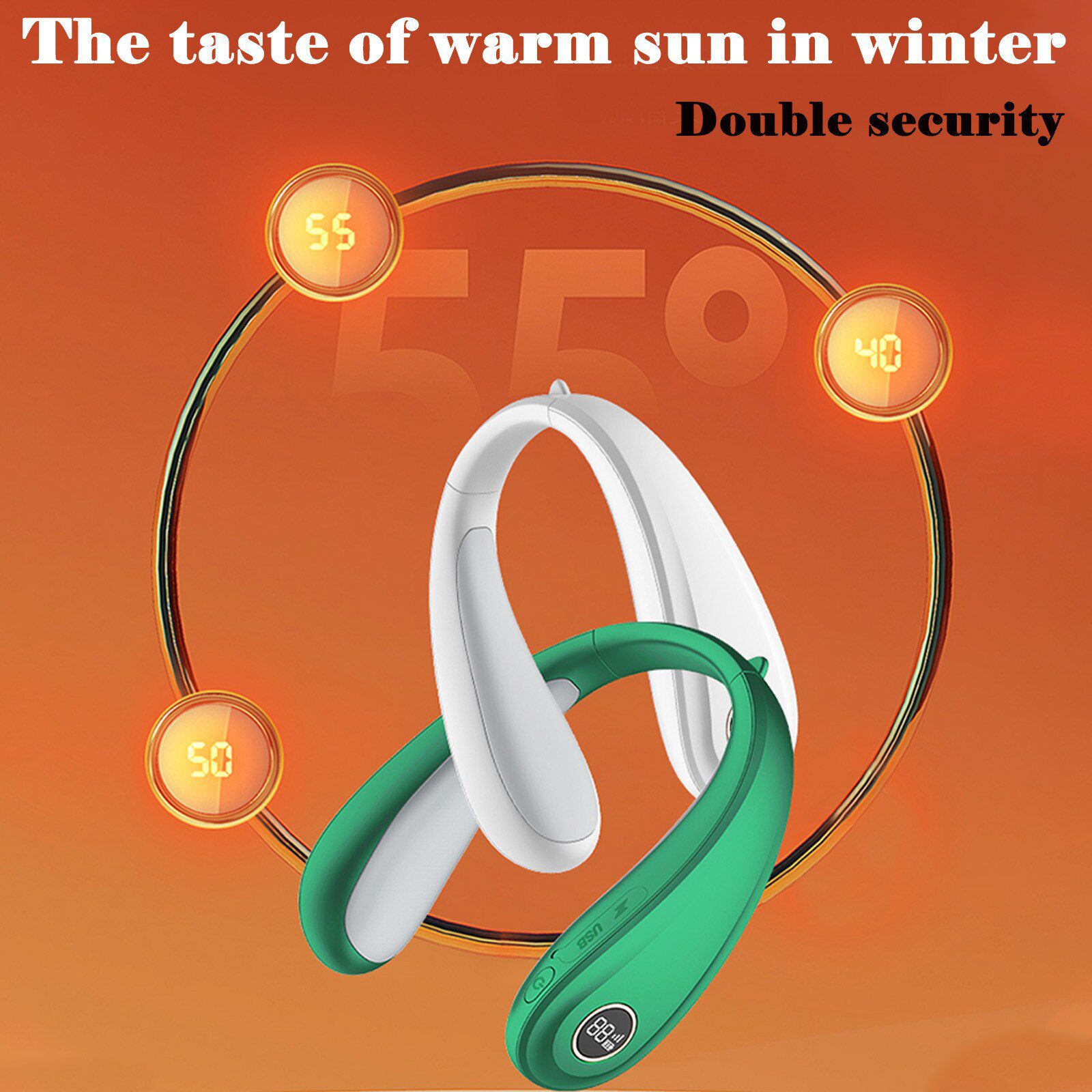 Portable Heater Mini Electric Heater USB Charging Hanging Neck Warmer Fan Handfree Air Warmer Silent Home Office Heater#db4