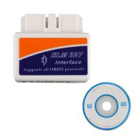 Super MINI ELM327 Bluetooth OBD2 White Smart Car Diagnostic Interface Supports All OBD-II Protocols Software V2.1 Hardware V1.5