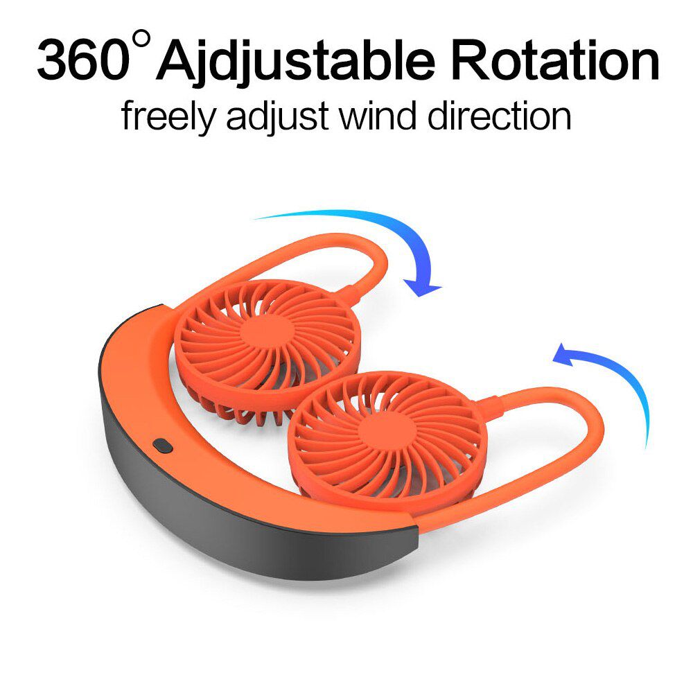 Mini Fan Portable Neck Fan Rechargeable Fan 5200mAh Foldable Handheld Air Conditioner Cooler Fan for Home Outdoor