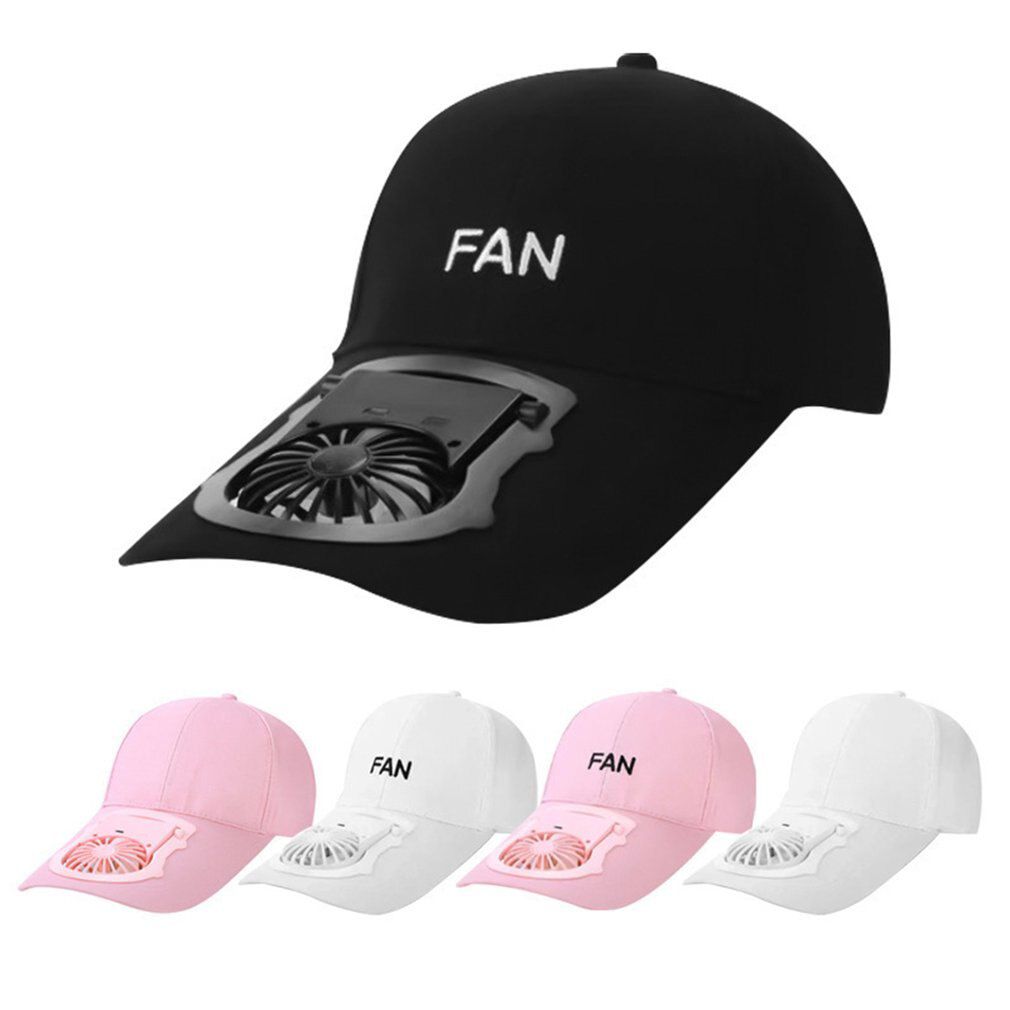 USB Rechargeable Summer Three Wind Speed Mini Fan Sunscreen Sun Shade Hat USB Fan Hat Tools Unisex Caps