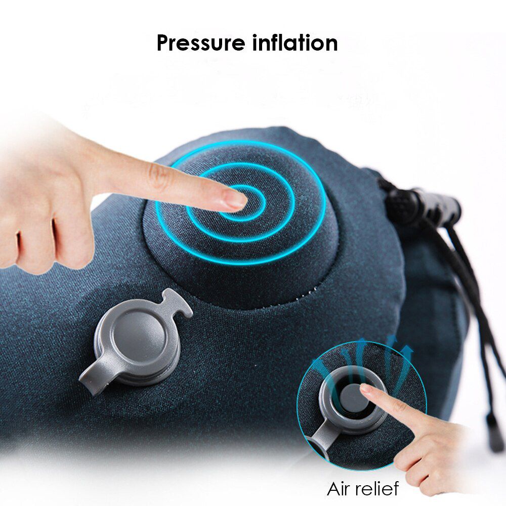 Mini Travel Neck Massage Cooling Pillow Air Cooled Inflatable USB Rechargeable Car Cool Fan Portable Icy Neck Protection Pillow