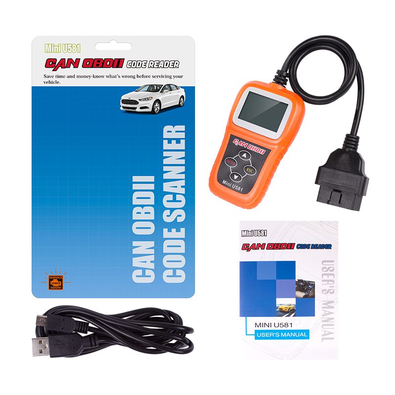 Memoscan Mini U581 CAN OBDII/EOBDII Reader Support Multi languages Update Online