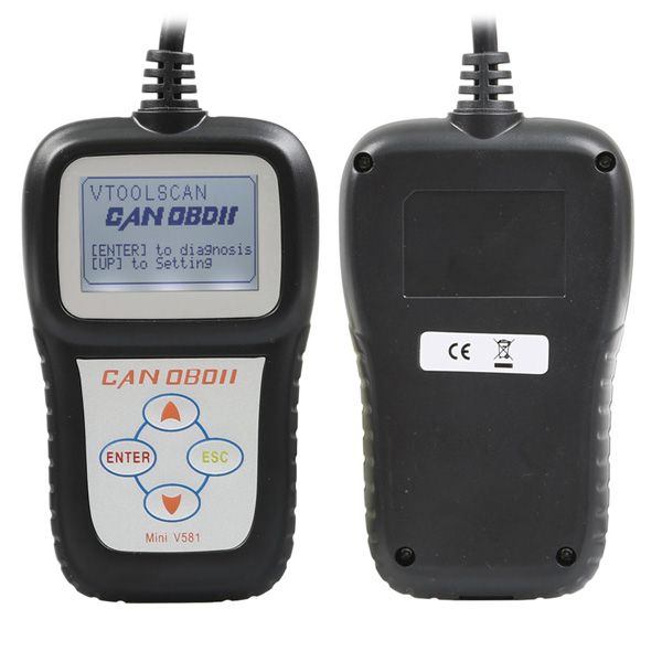 Latest Mini V581 CAN OBDII/EOBD Code Reader Free Online Update With Multilanguage