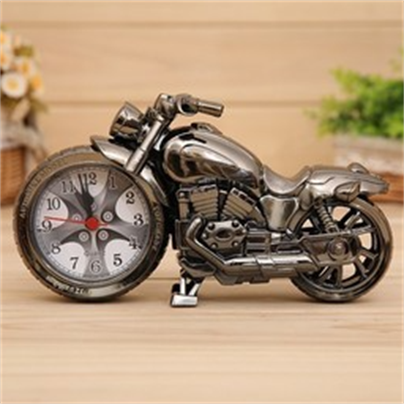 Creative motorcycle seat clock clock battery version car clock children's alarm clock home decoration room decoration clock