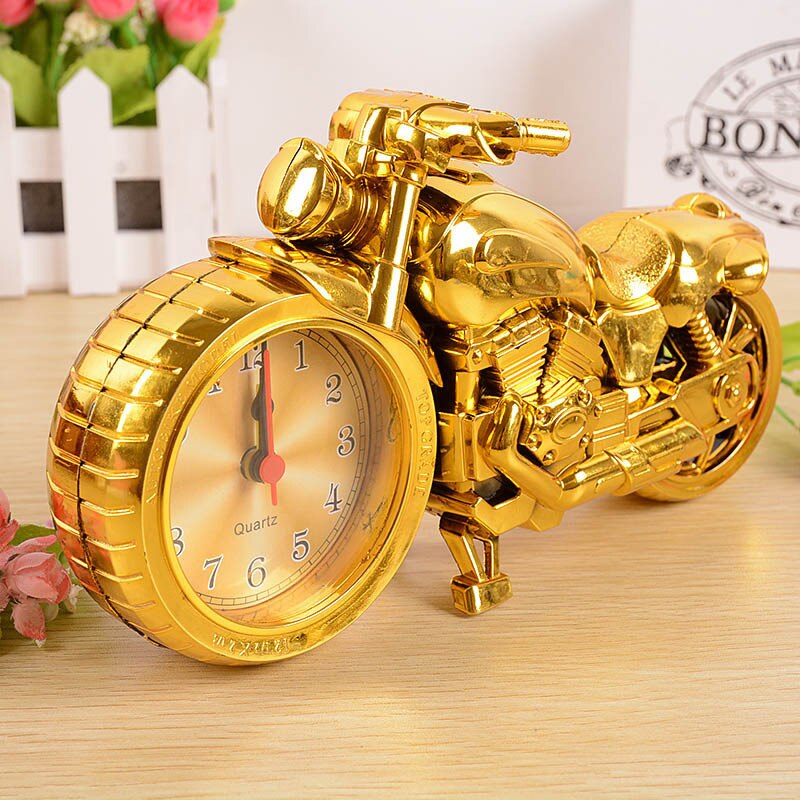 Creative motorcycle seat clock clock battery version car clock children's alarm clock home decoration room decoration clock