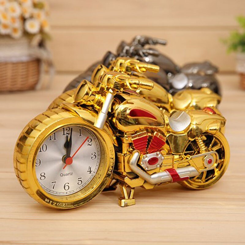 Creative motorcycle seat clock clock battery version car clock children's alarm clock home decoration room decoration clock