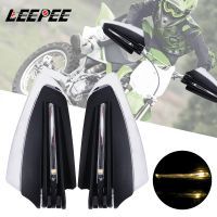 2PCS Motorcycle Hand Guard With LED Signal Light Accessories Universal,For Handlebar 22mm Outer or 15-17mm Inner Diameter