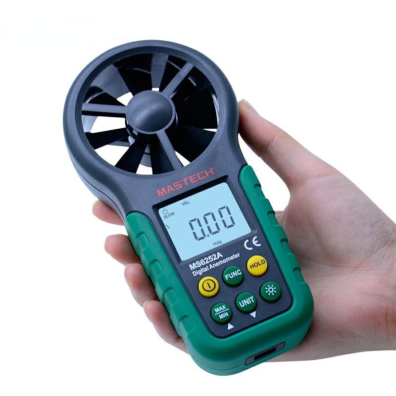 MS6252A Handheld Digital Anemometer Wind Speed Meter Air Flow Tester Air Volume Measure TM