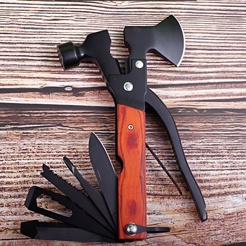 Multi-functional Hammer with Axe Wire Cutter Pliers Camping Hiking Survival Equipment Excellent Gifts for Friends Family