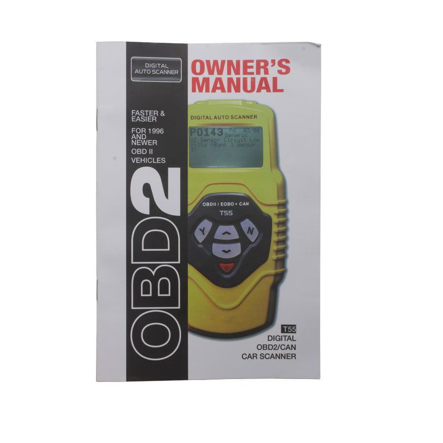 Multilingual OBDII/EOBD/V-A-G Scanner T55 Update Online