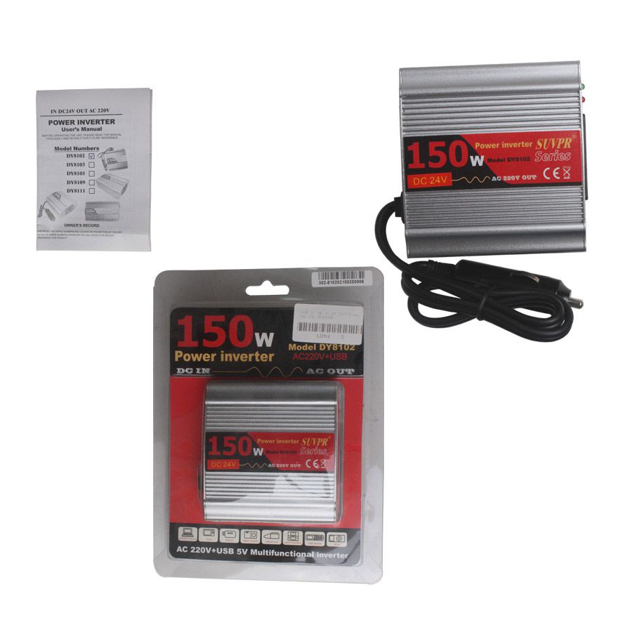 New 150W DC 24V to AC 220V Power CAR USB INVERTER