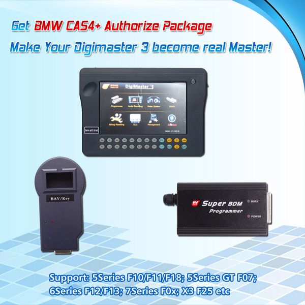 CAS4+ Authorize Package Works with Digimaster 3/CKM100 and Super BDM Programmer for BMW