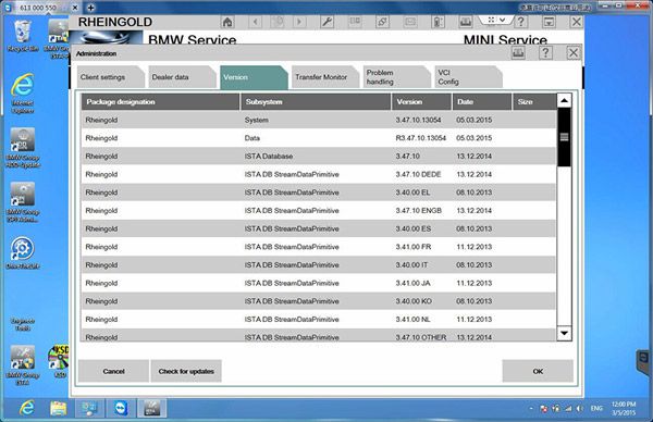 2015.1 BMW ICOM Rheingold ISTA-D 3.47 ISTA-P 54.3 Software HDD with Engineers Programming Support Windows 8