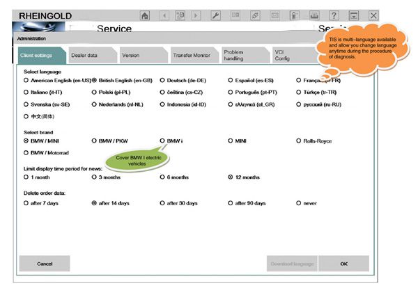 Newest 2014.11 BMW Rheingold ISTA-D 3.45.40 ISTA-P 53.5.003 Software HDD Multi-language Expert Mode