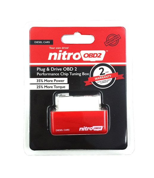 Plug and Drive NitroOBD2 Performance Chip Tuning Box for Diesel Cars with 2 Year Warranty