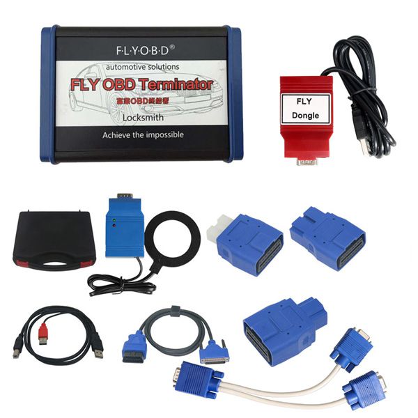 Newest V1.9 FlyOBD OBD Terminator Full Version Free Update Online with Free J2534 Softwares