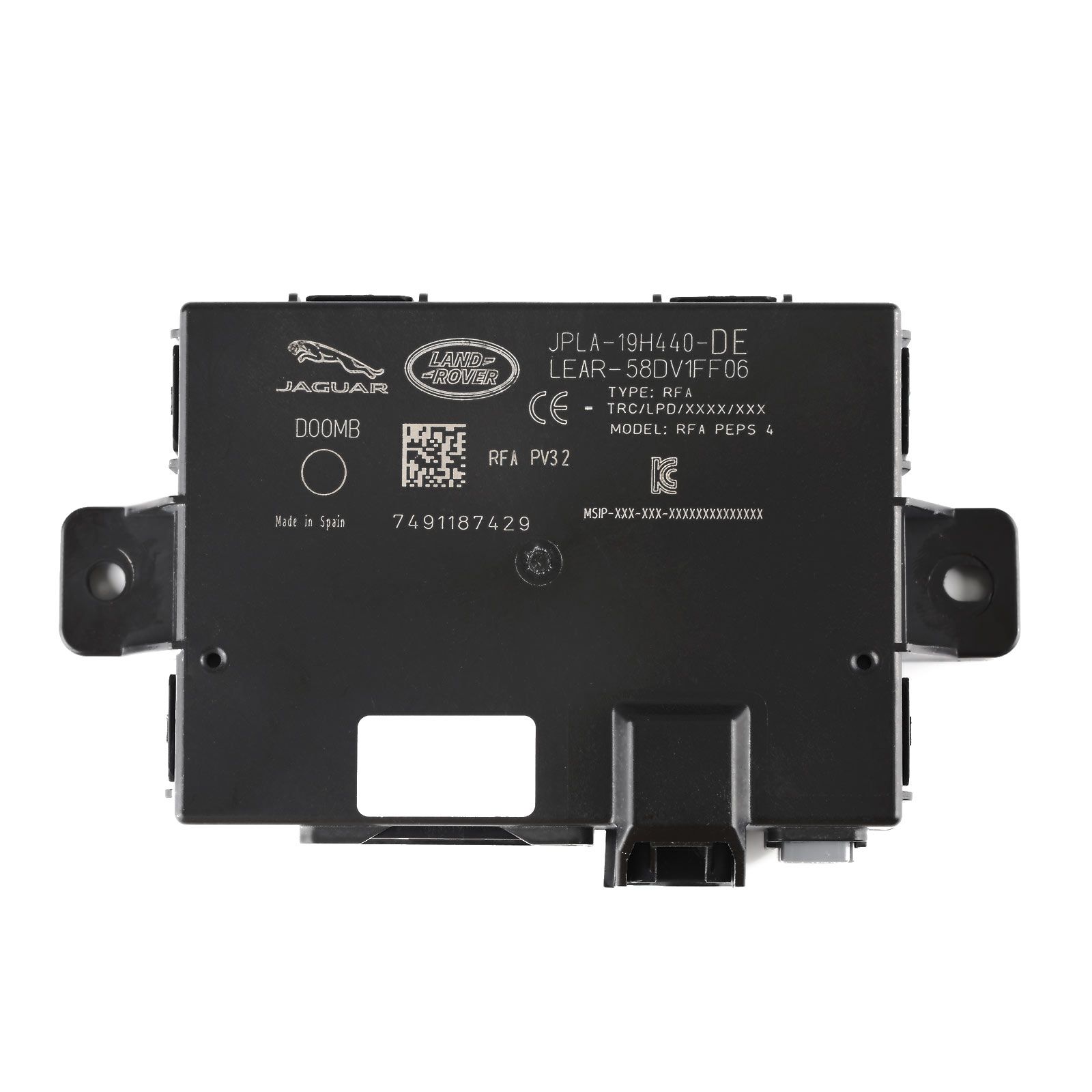 OEM Jaguar Land Rover Keyless Entry Control Module RFA Module JPLA with Comfort Access contains SPC560B Chip and Data