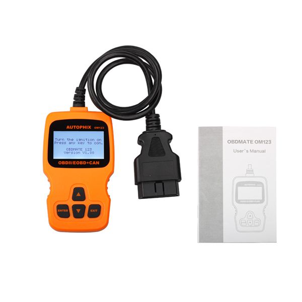 Autophix OM123 OBD2 EOBD CAN Hand-held Engine Code Reader (Orange Color)