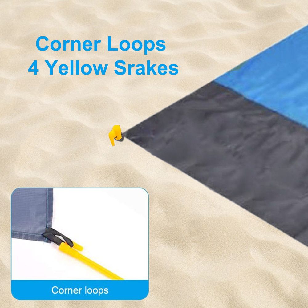 Outdoor camping waterproof beach mat portable foldable polyester pocket picnic mat moisture-proof mat camping equipment