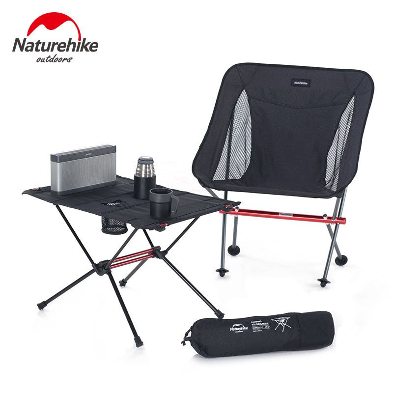 Lightweight Collapsible Aluminum Portable Roll Up Outdoor Folding Camping Table Patio Metal Foldable Picnic Table