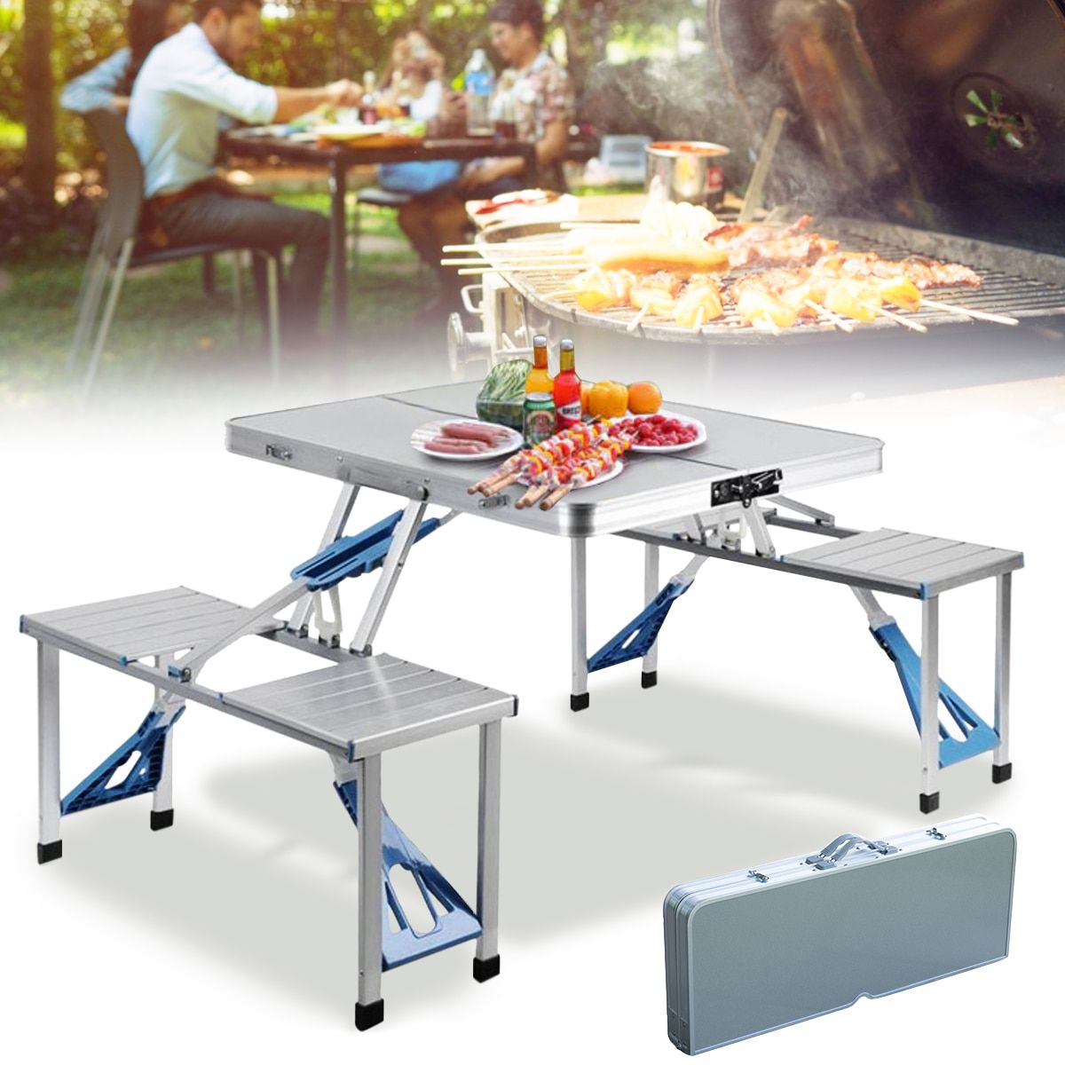 Outdoor Folding Table Chair Camping Aluminium Alloy Picnic Table Waterproof Ultra-light Durable Folding Table