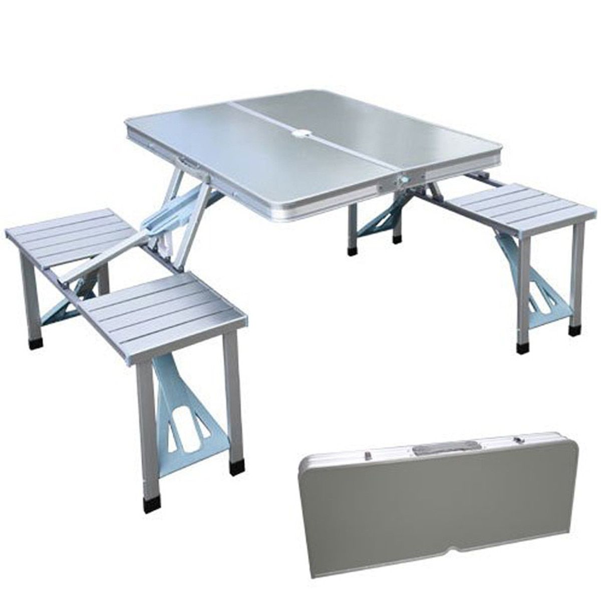 Outdoor Folding Table Chair Camping Aluminium Alloy Picnic Table Waterproof Ultra-light Durable Folding Table