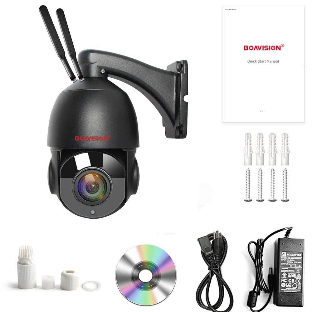 Outdoor IP Camera WIFI 5MP 4g Sim card  AI Auto Tracking 30X Zoom Wireless PTZ Speed Dome CCTV Camera Two Way Audio IR 80m Camhi