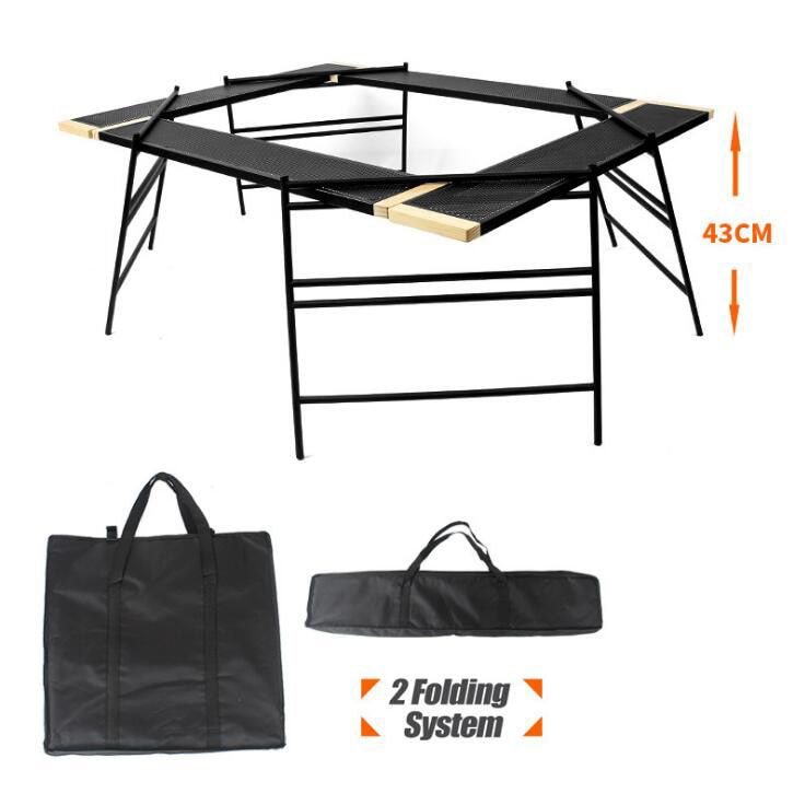 Outdoor Splicing Folding Table Camping Fire Place Table Portable Picnic BBQ Party Foldable Desk With Storage Bag