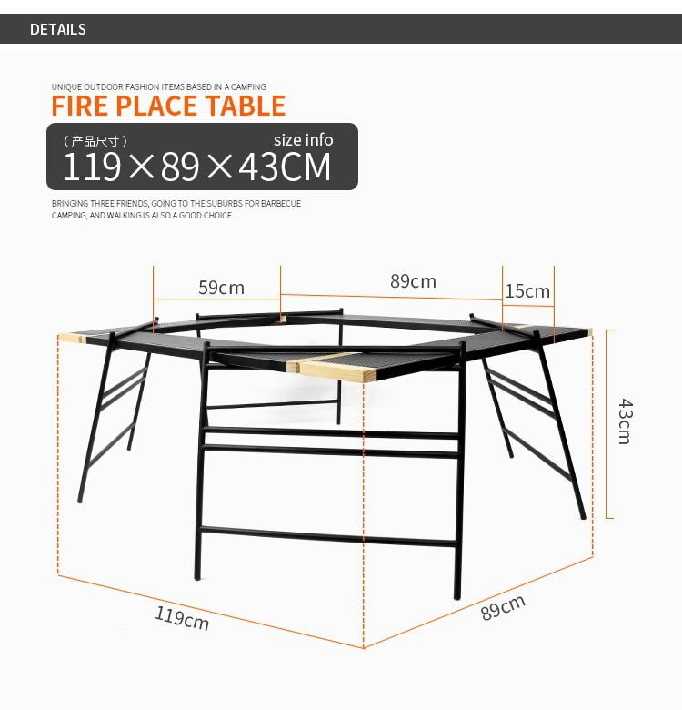 Outdoor Splicing Folding Table Camping Fire Place Table Portable Picnic BBQ Party Foldable Desk With Storage Bag