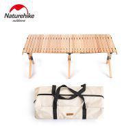 Outdoor Wooden Table Folding Egg Roll Camping Table 30kg Bearing Folding Table Patio Picnic Table Hiking BBQ Table